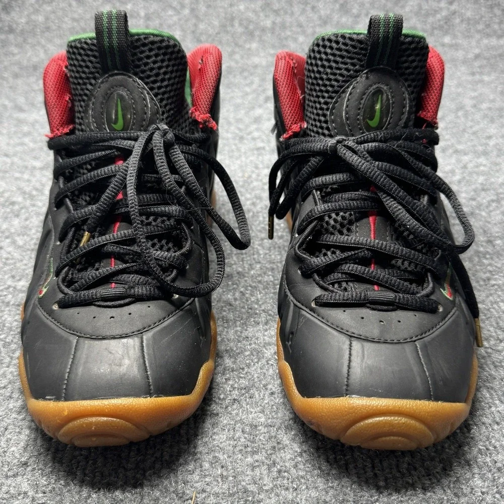 Nike Air Foamposite Pro Kids 4.5Y Black Gucci Gym Red Gorge Green 644792-004